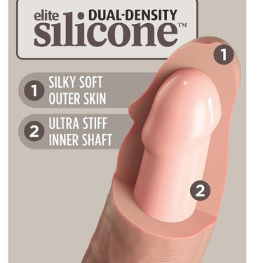 Dildo in Silicone Doppia Densità King Cock Elite - Realistico e Versatile